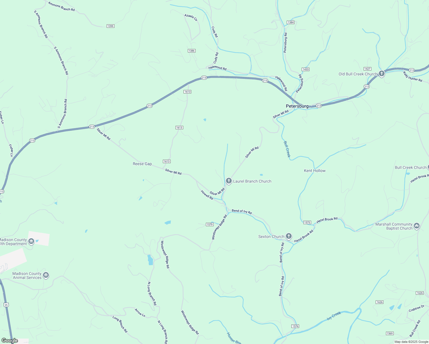 map of restaurants, bars, coffee shops, grocery stores, and more near 145 West Massey Drive in Marshall