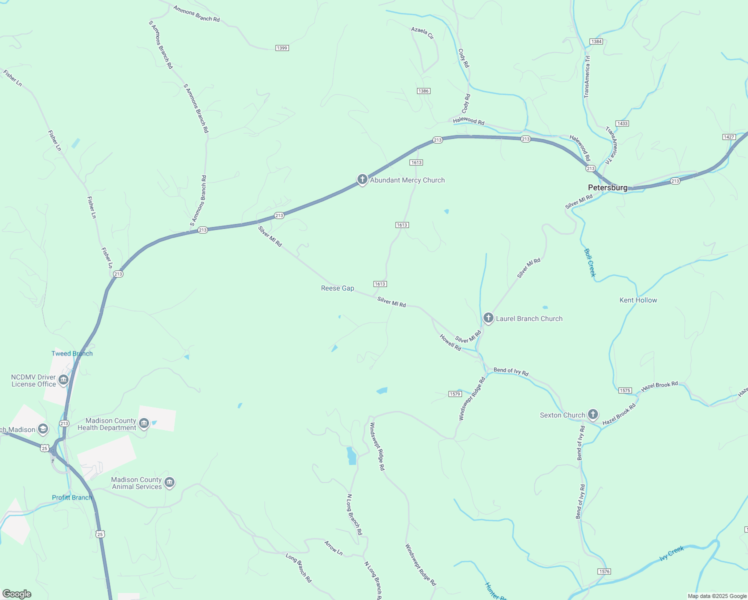 map of restaurants, bars, coffee shops, grocery stores, and more near 730 Silver Mill Road in Marshall