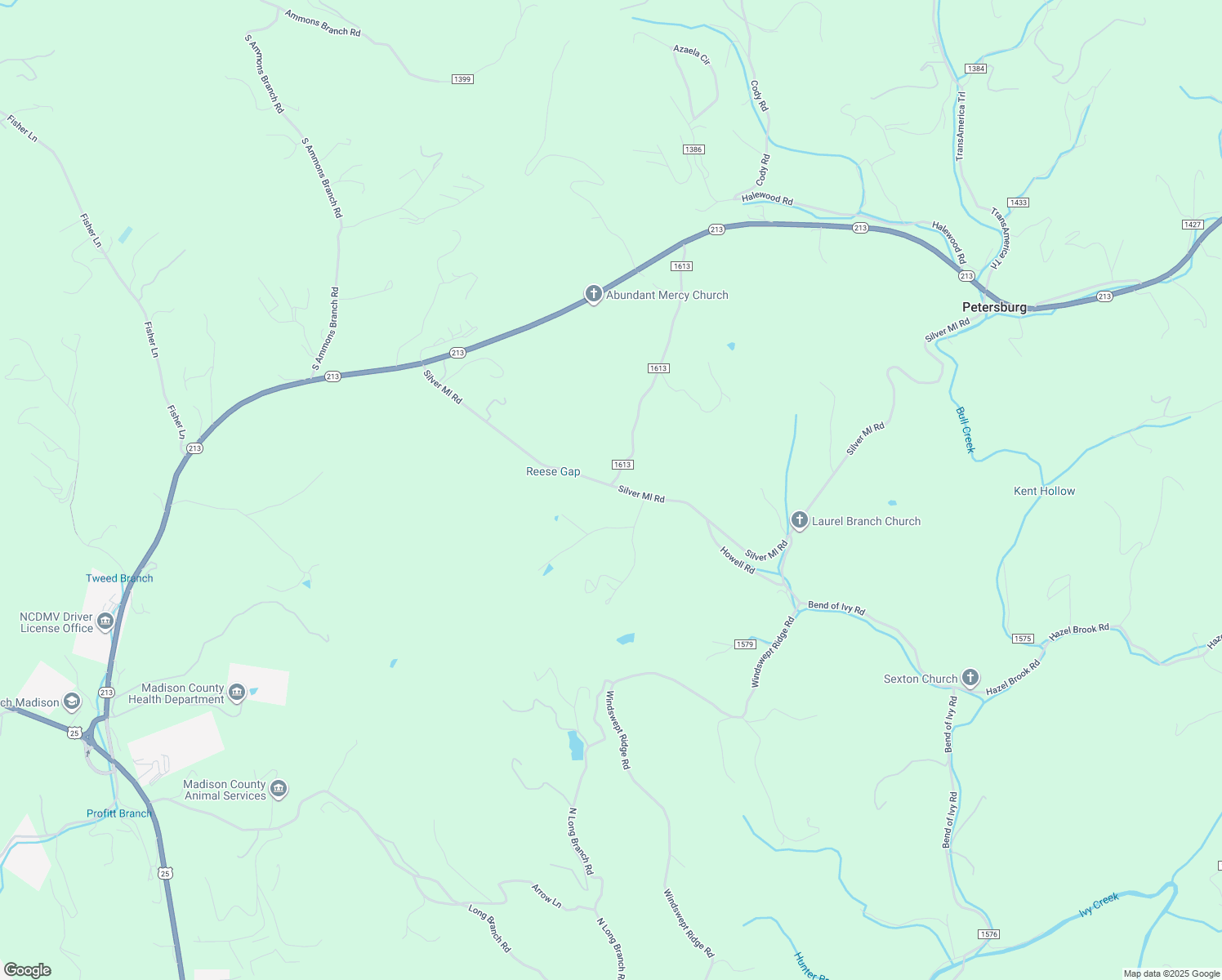 map of restaurants, bars, coffee shops, grocery stores, and more near 730 Silver Mill Road in Marshall