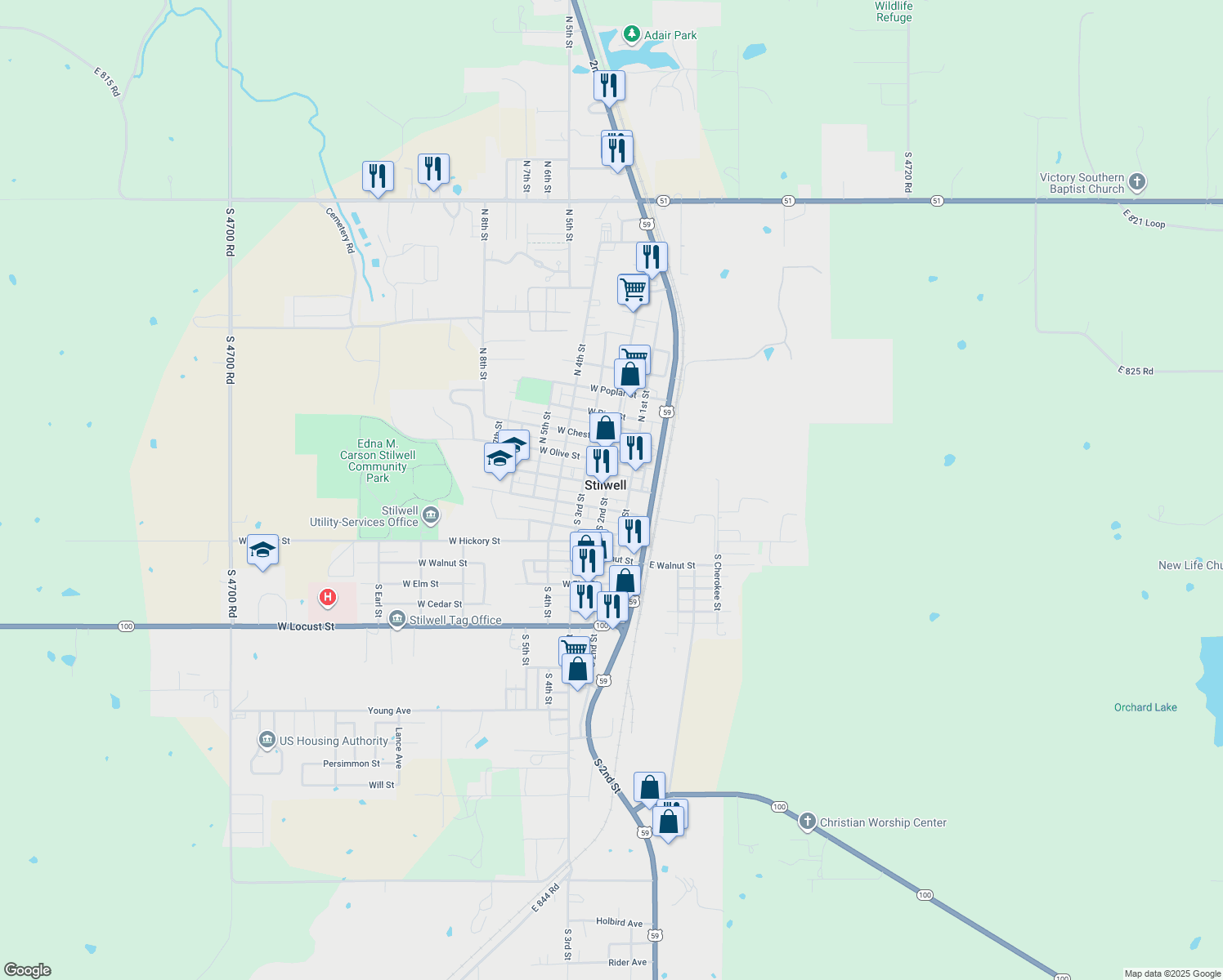 16 South 2nd Street, Stilwell OK Walk Score