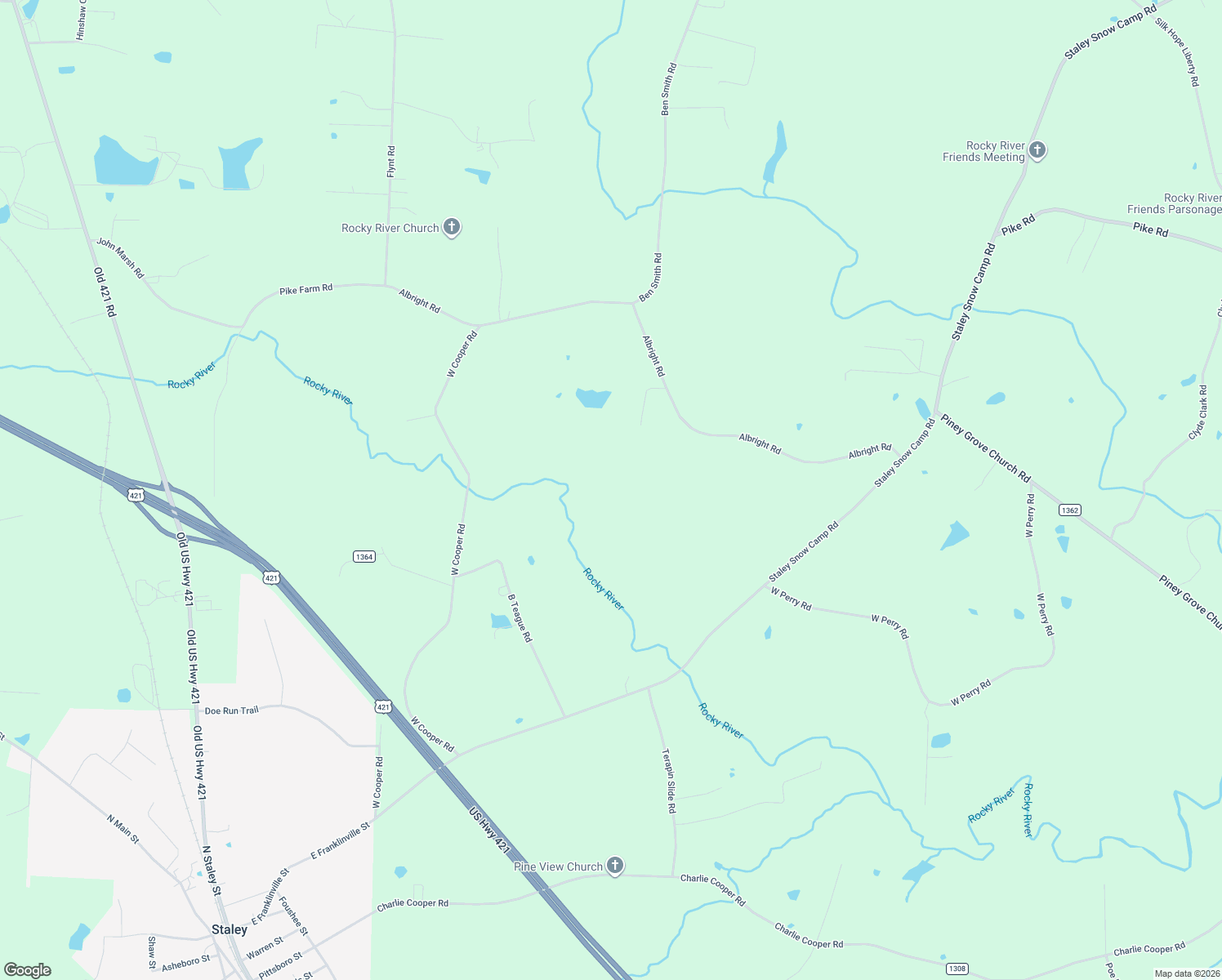 map of restaurants, bars, coffee shops, grocery stores, and more near 801 Albright Road in Siler City