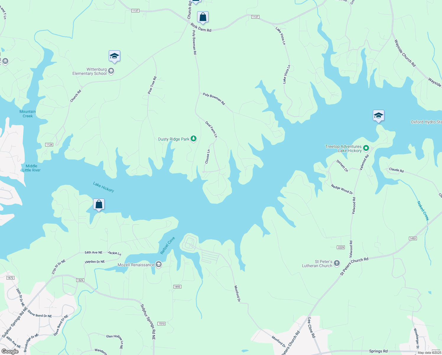 map of restaurants, bars, coffee shops, grocery stores, and more near 25 Kirkpatrick Road in Township of Taylorsville