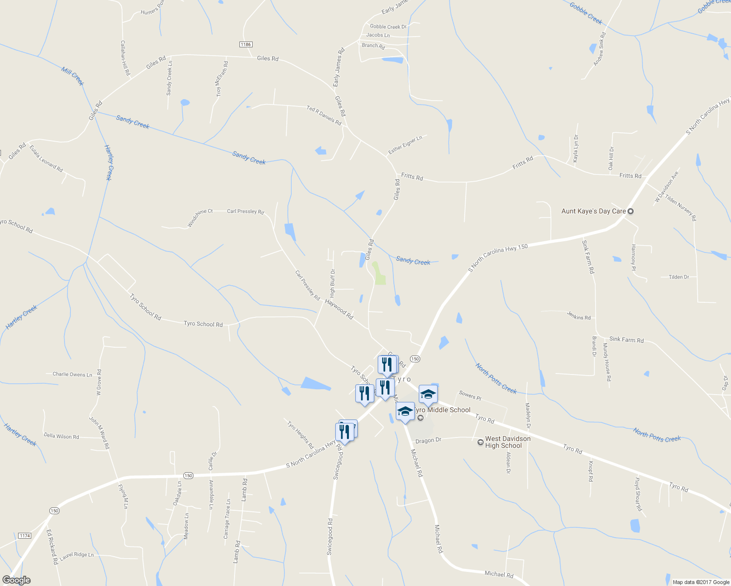 map of restaurants, bars, coffee shops, grocery stores, and more near 559 Giles Road in Lexington