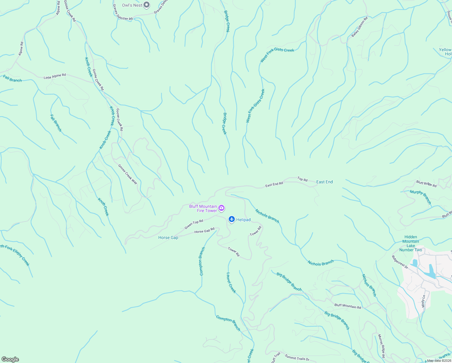 map of restaurants, bars, coffee shops, grocery stores, and more near 2612 Bluff Mountain Road in Pigeon Forge