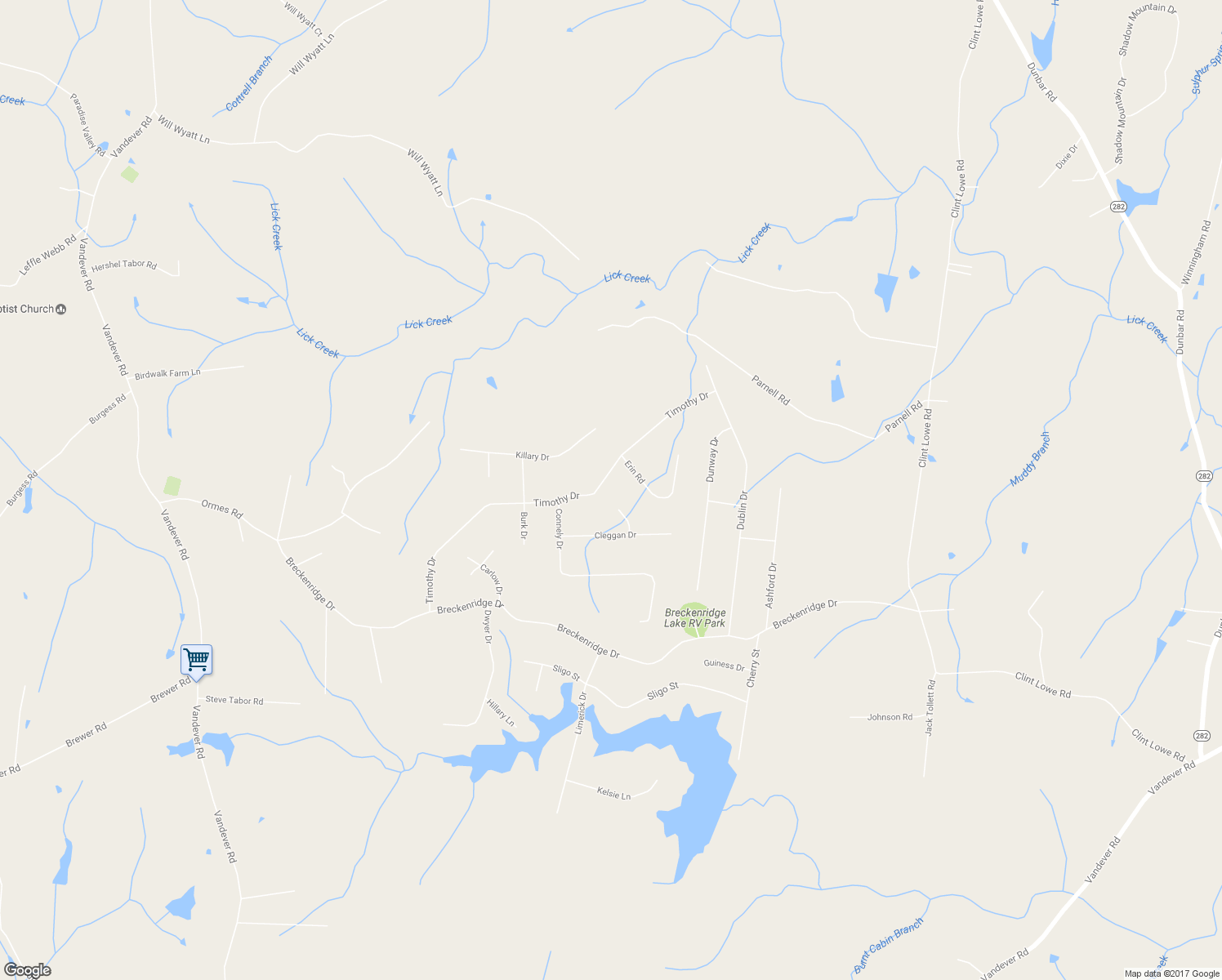 map of restaurants, bars, coffee shops, grocery stores, and more near 776 Timothy Drive in Crossville