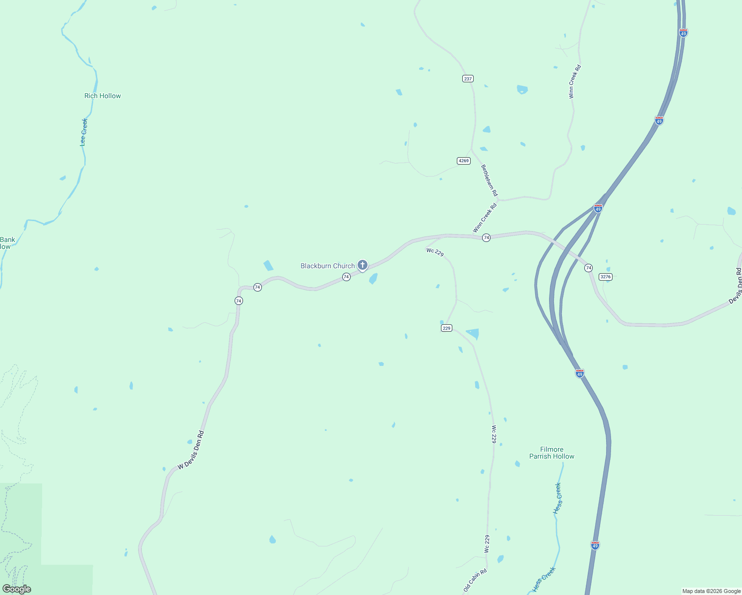 map of restaurants, bars, coffee shops, grocery stores, and more near 10407 West Devils Den Road in Winslow
