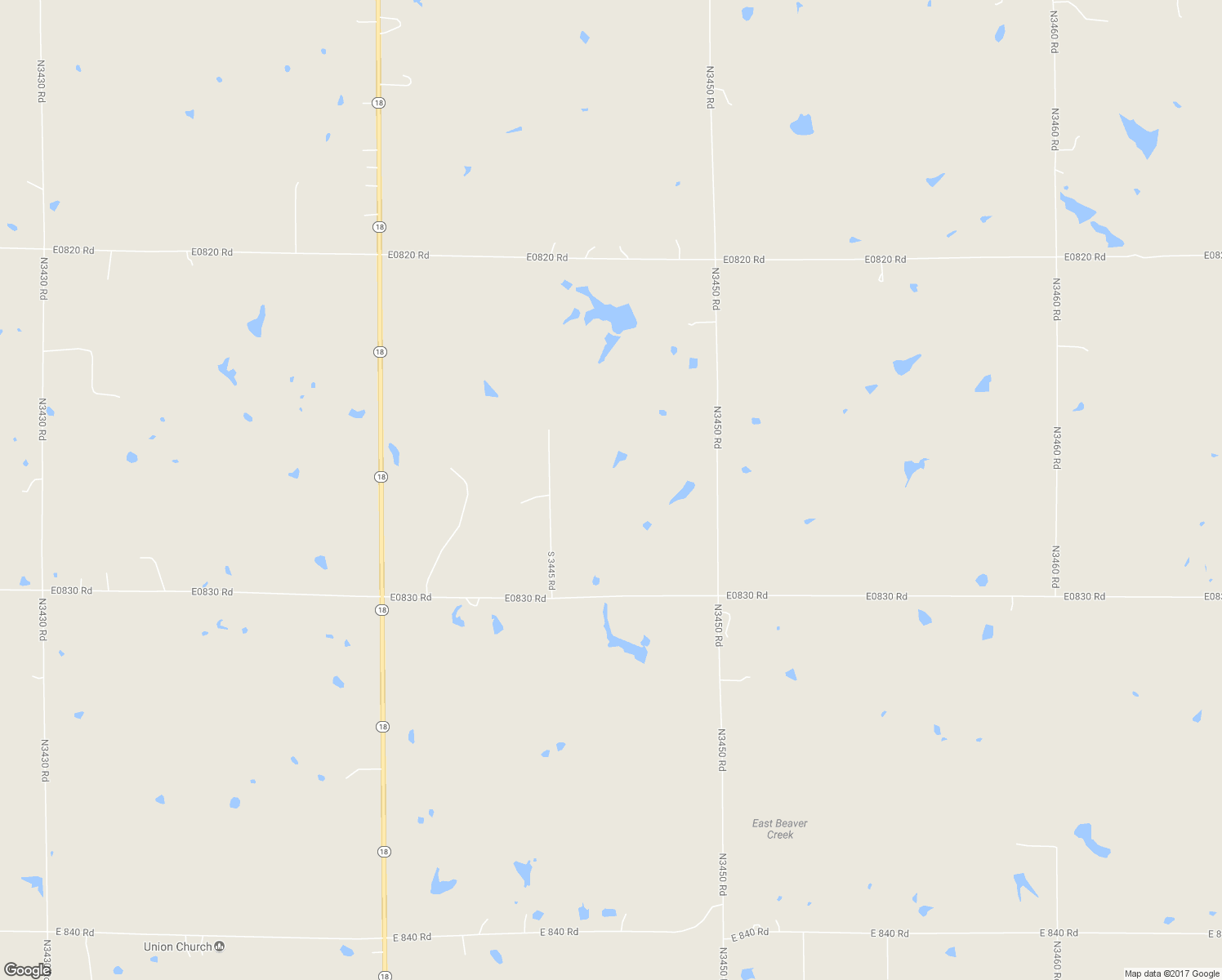 map of restaurants, bars, coffee shops, grocery stores, and more near 820764 South 3445 Road in Agra