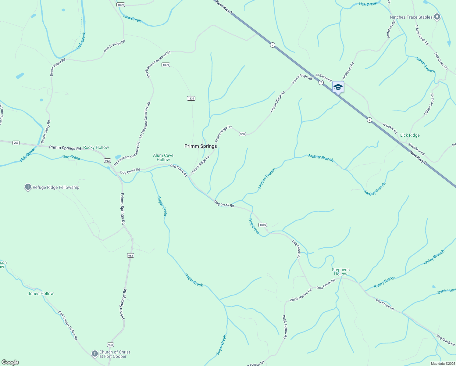 map of restaurants, bars, coffee shops, grocery stores, and more near 8663 Dog Creek Road in Primm Springs