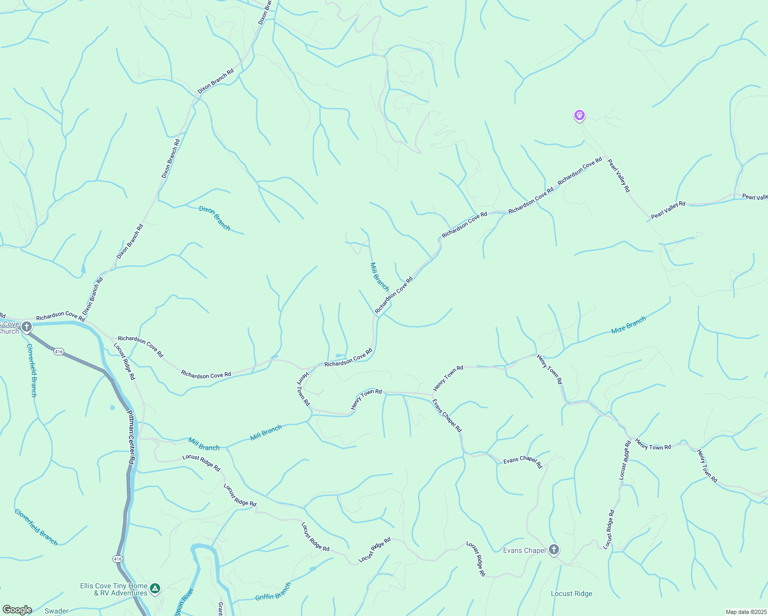 map of restaurants, bars, coffee shops, grocery stores, and more near 3870 Richardson Cove Road in Sevierville