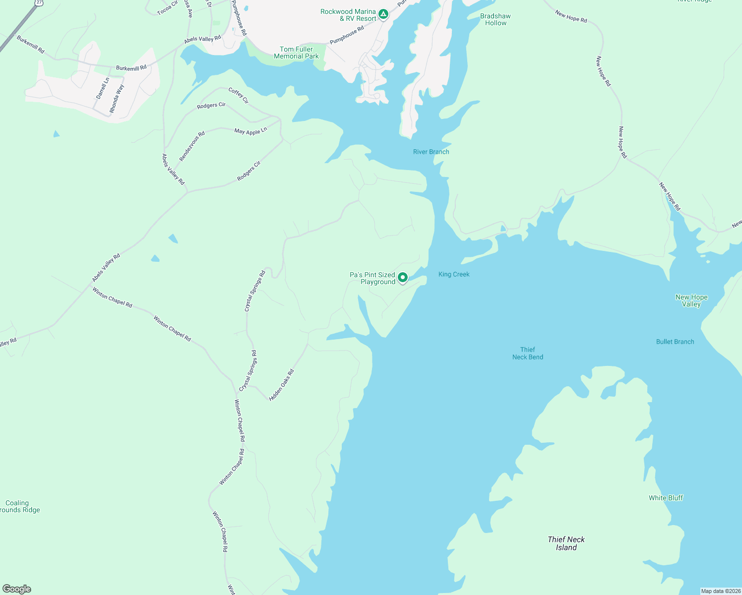 map of restaurants, bars, coffee shops, grocery stores, and more near 106 Turkey Ridge Road in Ozone