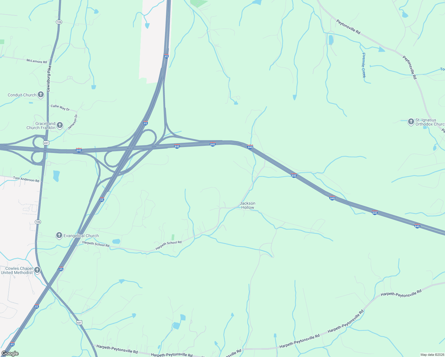 map of restaurants, bars, coffee shops, grocery stores, and more near 4498 Harpeth School Road in Franklin