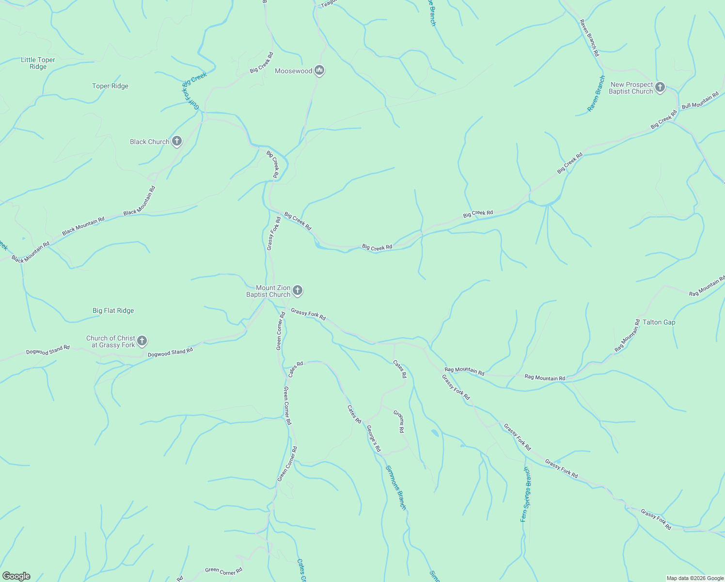 map of restaurants, bars, coffee shops, grocery stores, and more near 3452 Grassy Fork Road in Hartford