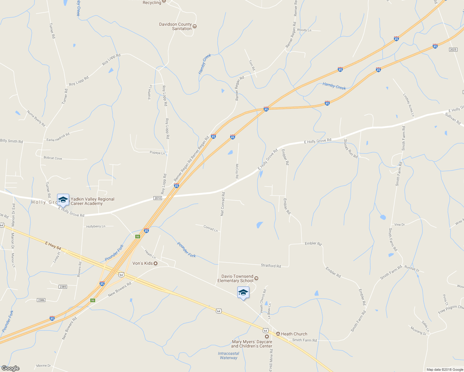 map of restaurants, bars, coffee shops, grocery stores, and more near 3570 East Holly Grove Road in Lexington