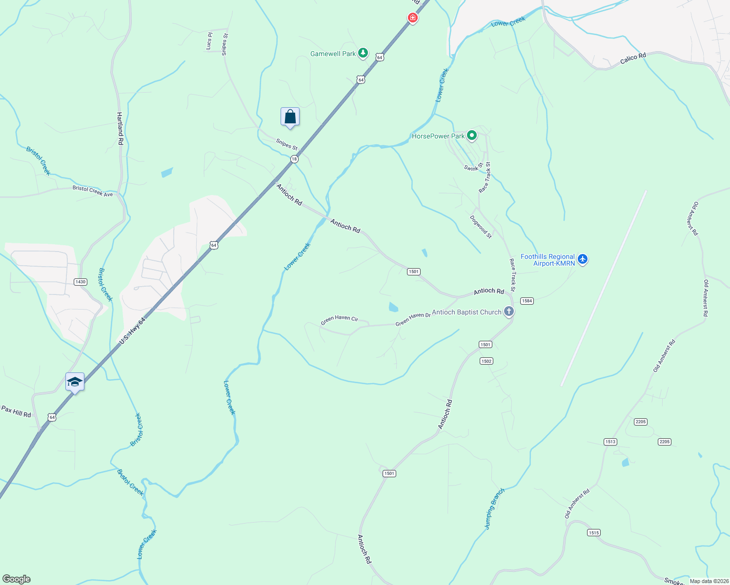 map of restaurants, bars, coffee shops, grocery stores, and more near 2808 Burns Circle in Morganton