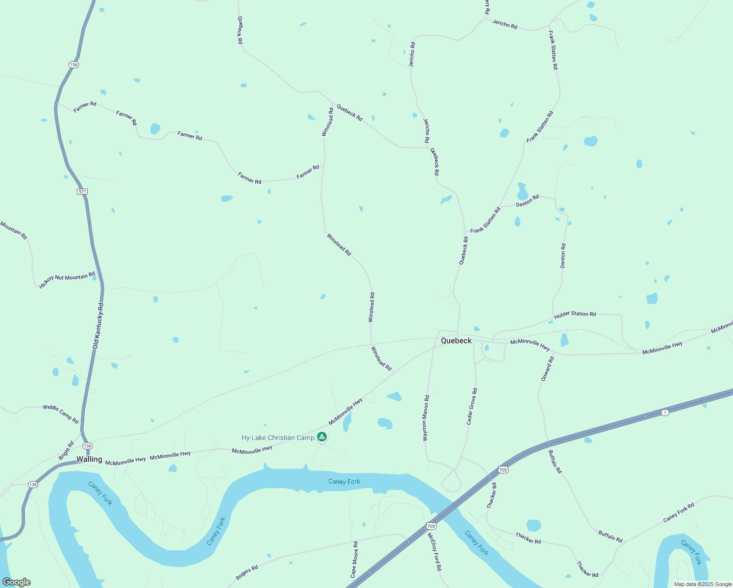 map of restaurants, bars, coffee shops, grocery stores, and more near 511 Winstead Road in Quebeck