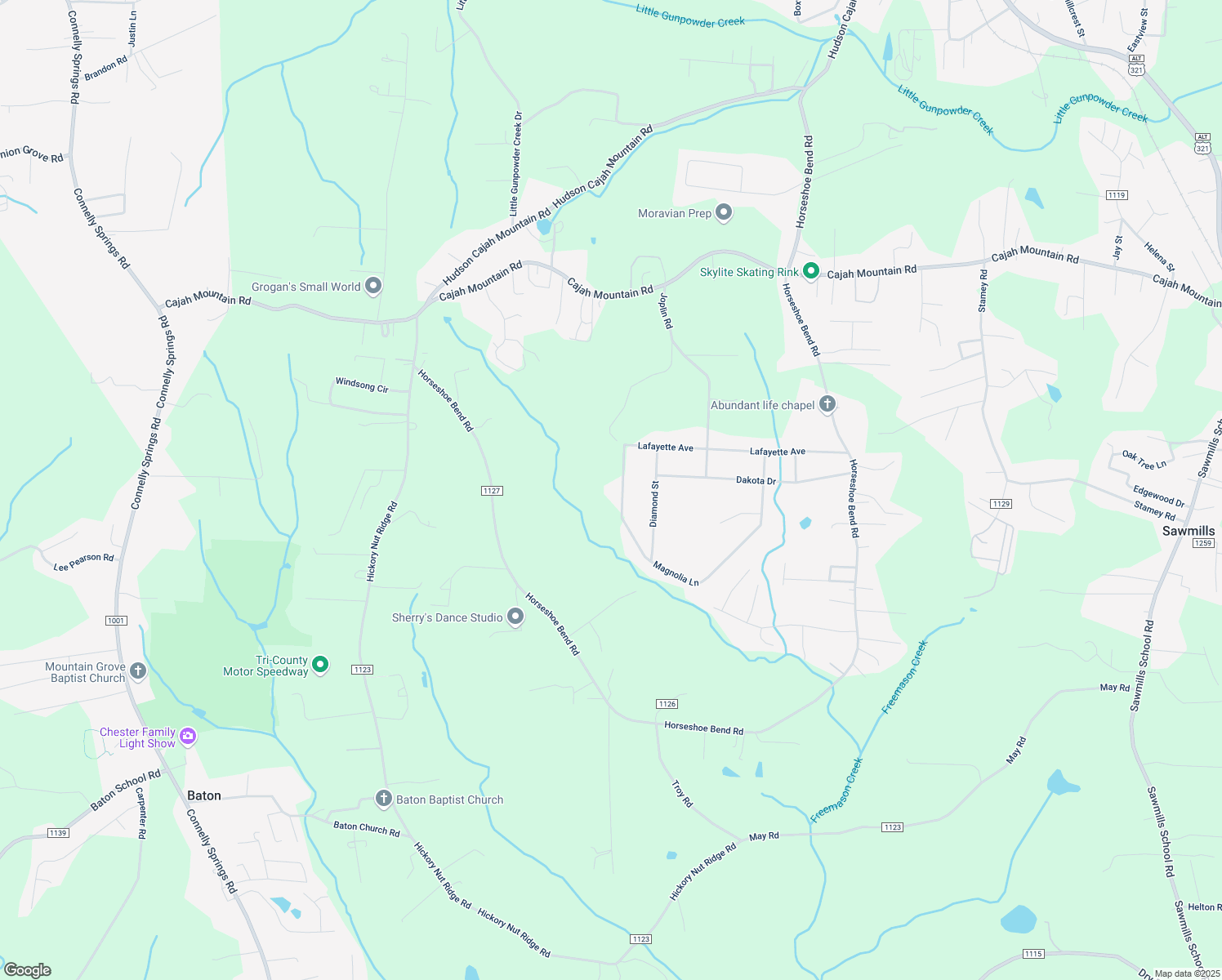 map of restaurants, bars, coffee shops, grocery stores, and more near 4355 Magnolia Lane in Hudson