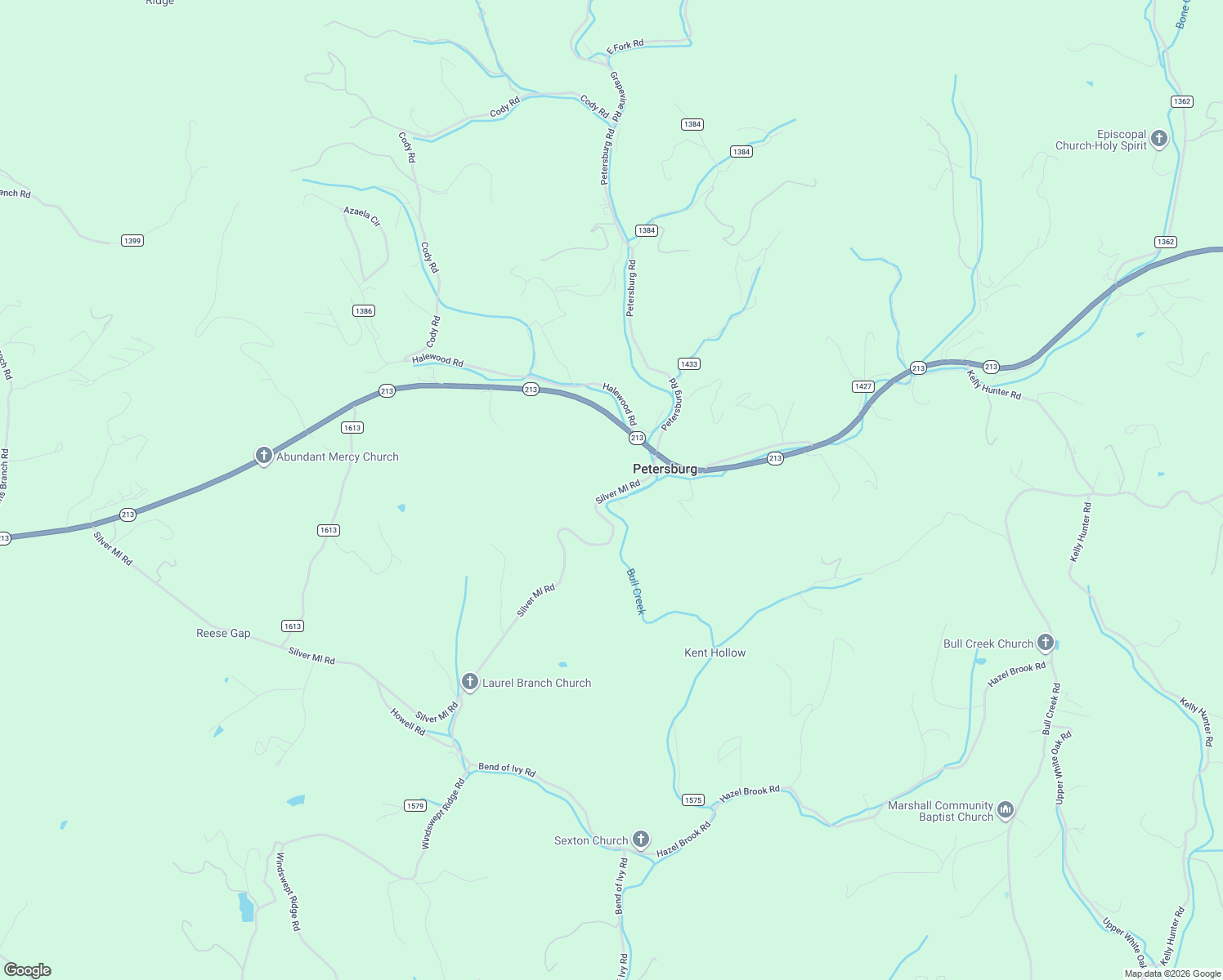 map of restaurants, bars, coffee shops, grocery stores, and more near 2301 Silvers Mill Road in Marshall