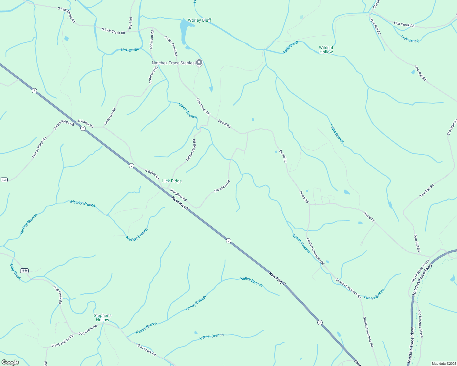 map of restaurants, bars, coffee shops, grocery stores, and more near 6568-6614 Slaughter Rd in Maury
