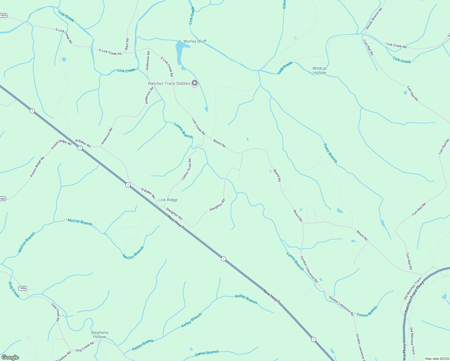 map of restaurants, bars, coffee shops, grocery stores, and more near 6614 Slaughter Rd in Maury