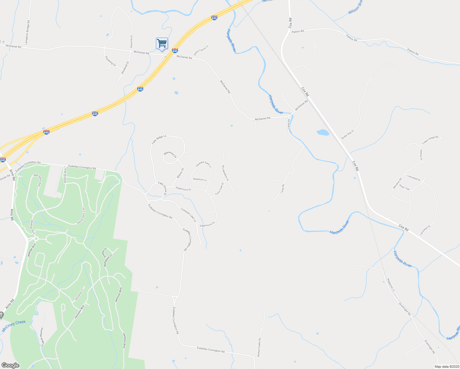 map of restaurants, bars, coffee shops, grocery stores, and more near 7161 Sky Meadow Drive in College Grove