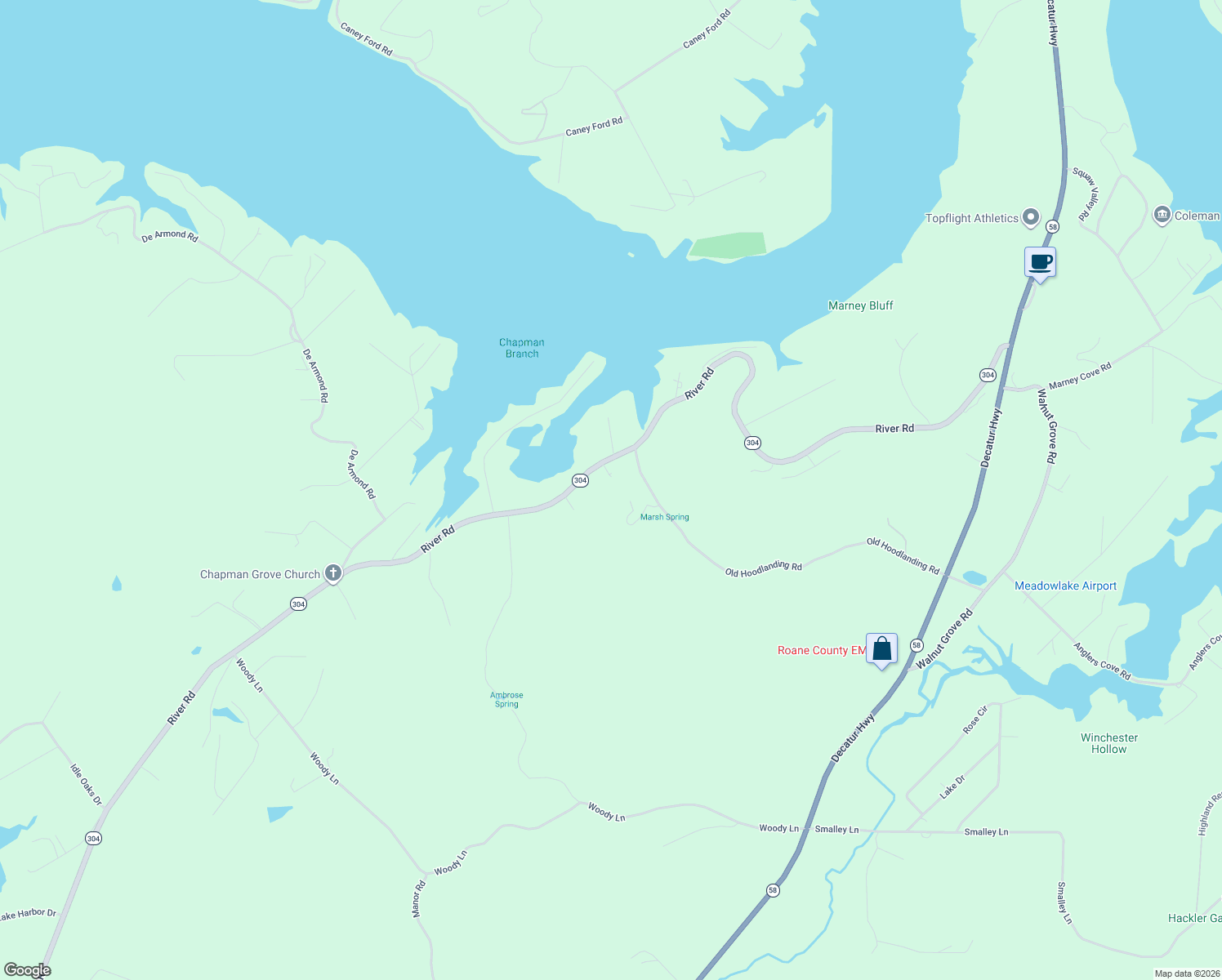 map of restaurants, bars, coffee shops, grocery stores, and more near 615 River Road in Kingston