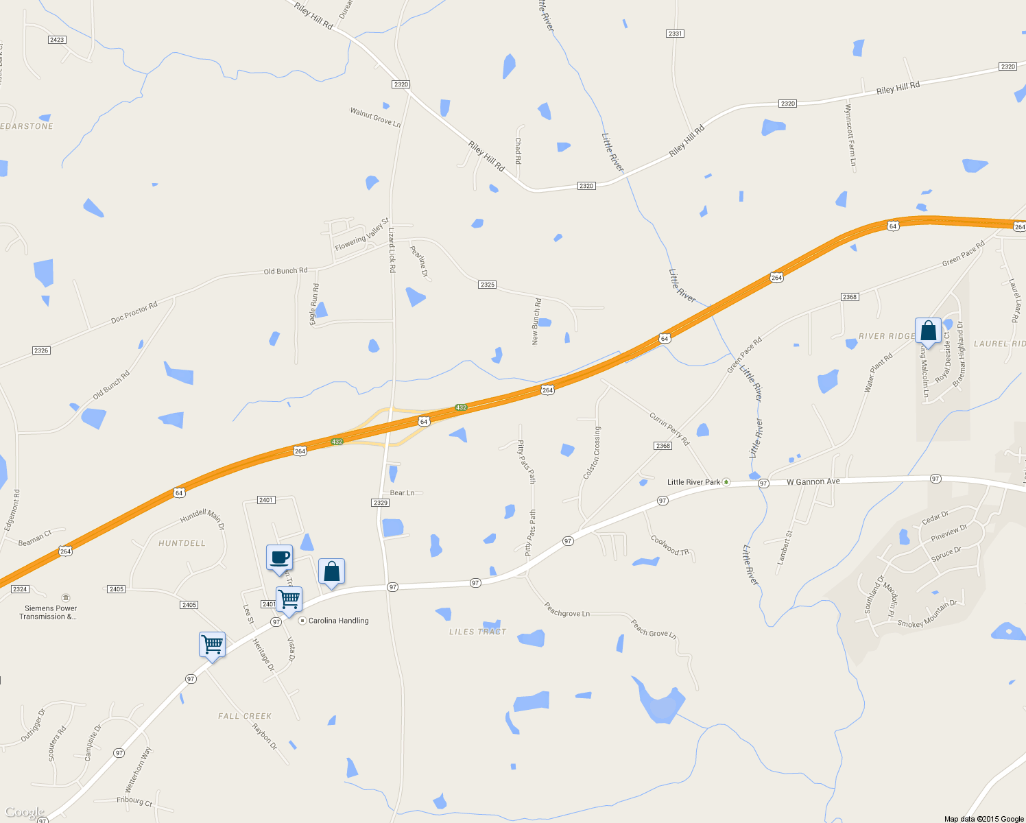 map of restaurants, bars, coffee shops, grocery stores, and more near 1300 Pitty Pats Path in Zebulon