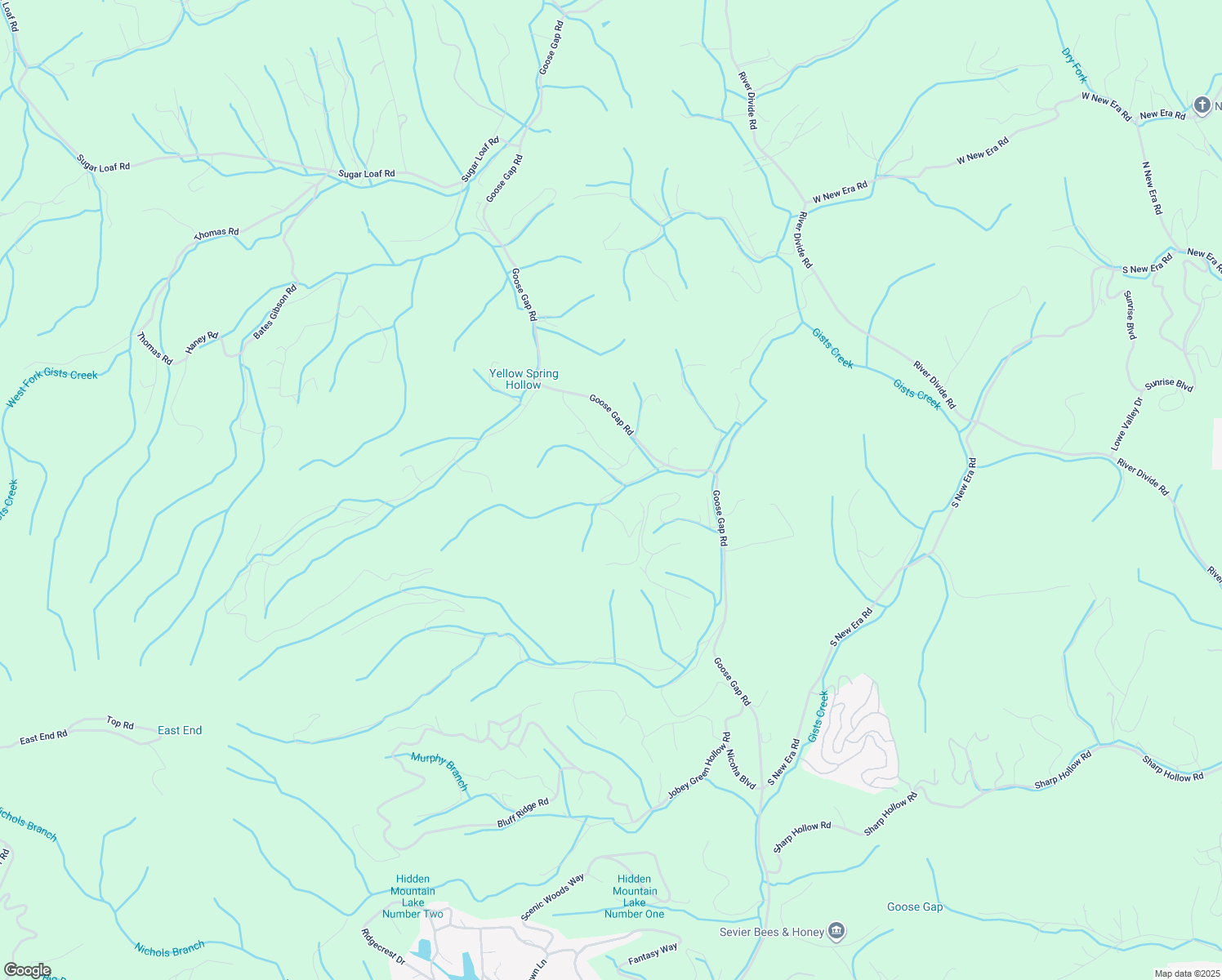 map of restaurants, bars, coffee shops, grocery stores, and more near 1430 Goose Gap Road in Sevierville