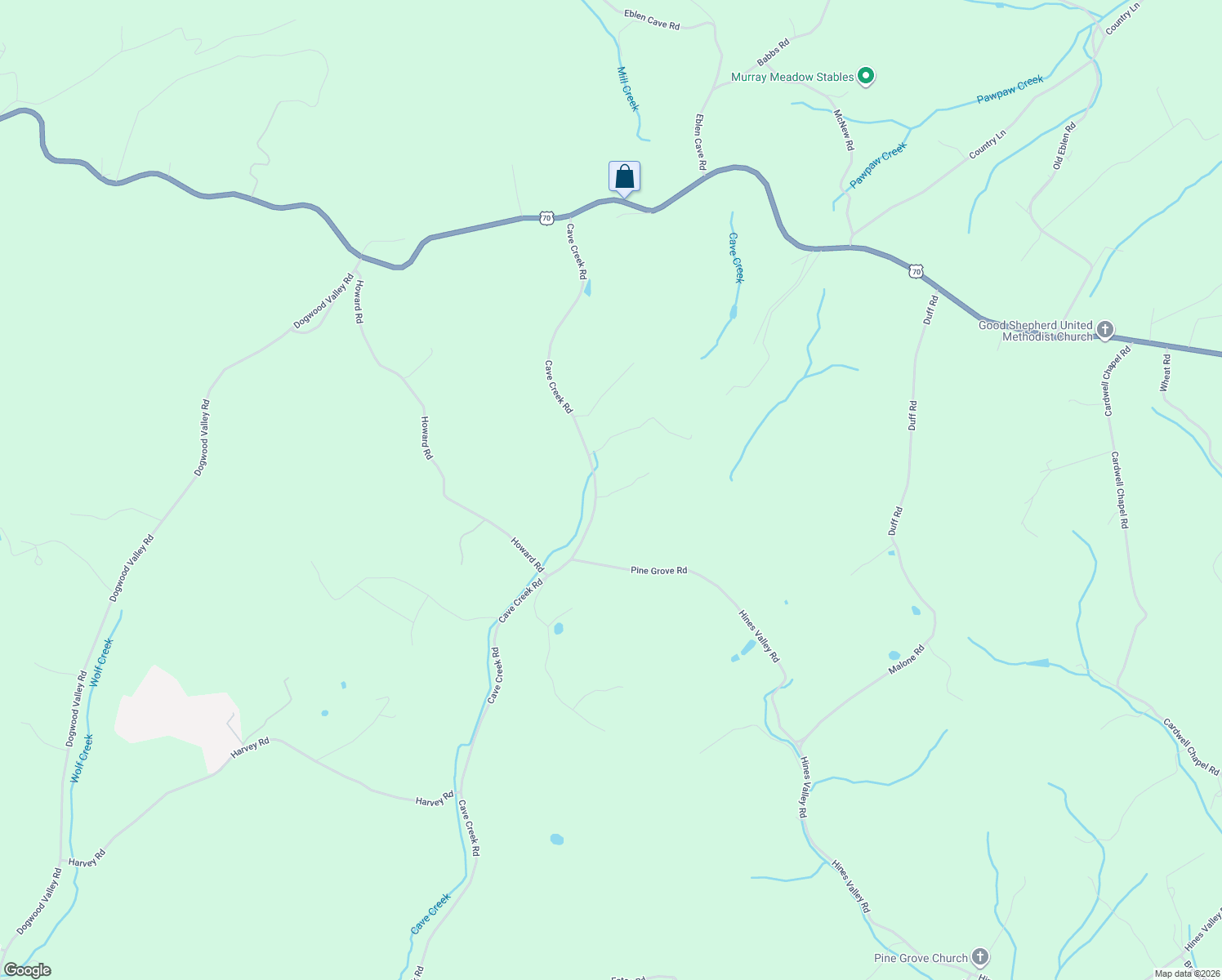 map of restaurants, bars, coffee shops, grocery stores, and more near 279 Cave Creek Road in Loudon