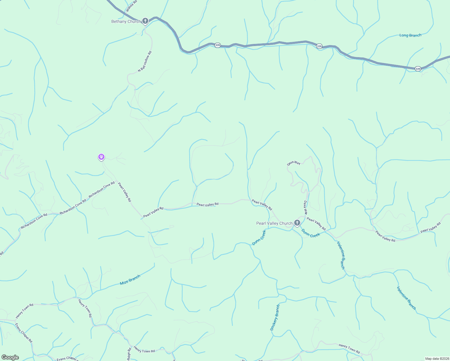 map of restaurants, bars, coffee shops, grocery stores, and more near 1820 Peaceful Way in Sevierville