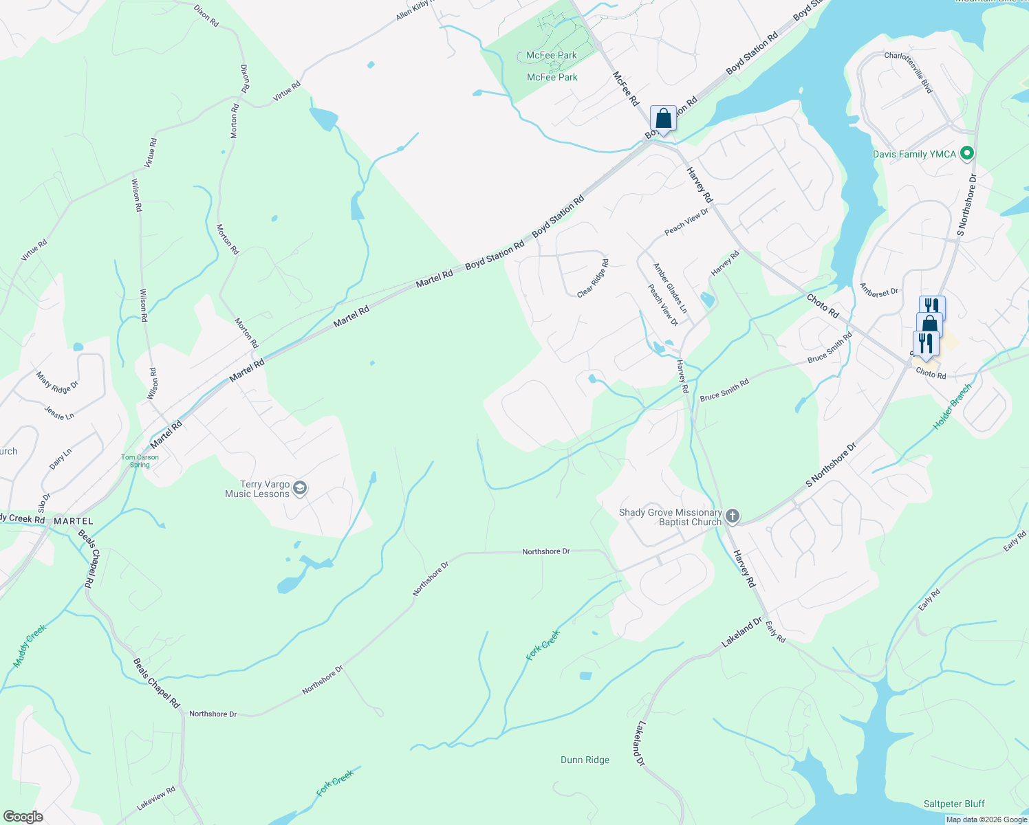map of restaurants, bars, coffee shops, grocery stores, and more near 12757 Tanglewood Drive in Concord