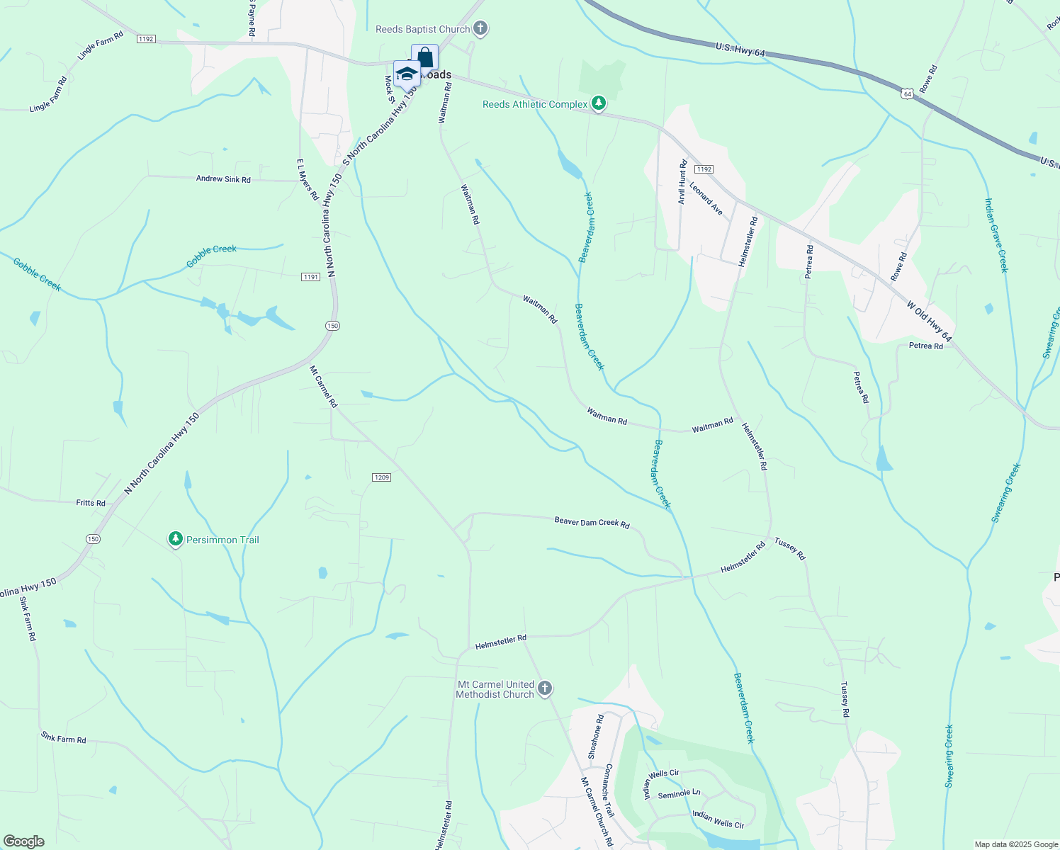 map of restaurants, bars, coffee shops, grocery stores, and more near 1300 Waitman Road in Lexington