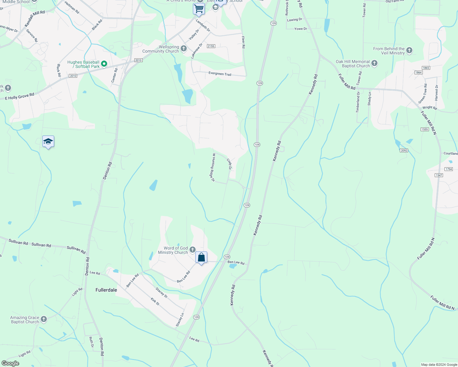 map of restaurants, bars, coffee shops, grocery stores, and more near 415 Cody Drive in Thomasville