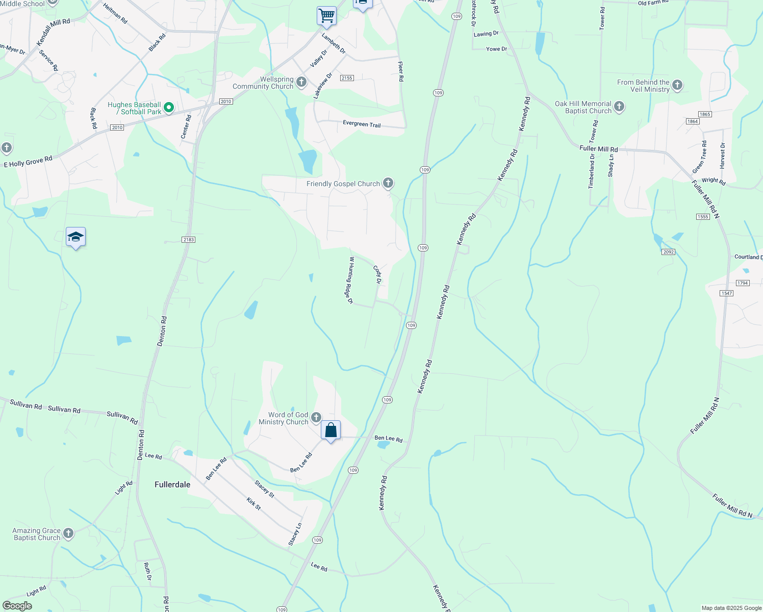 map of restaurants, bars, coffee shops, grocery stores, and more near 415 Cody Drive in Thomasville