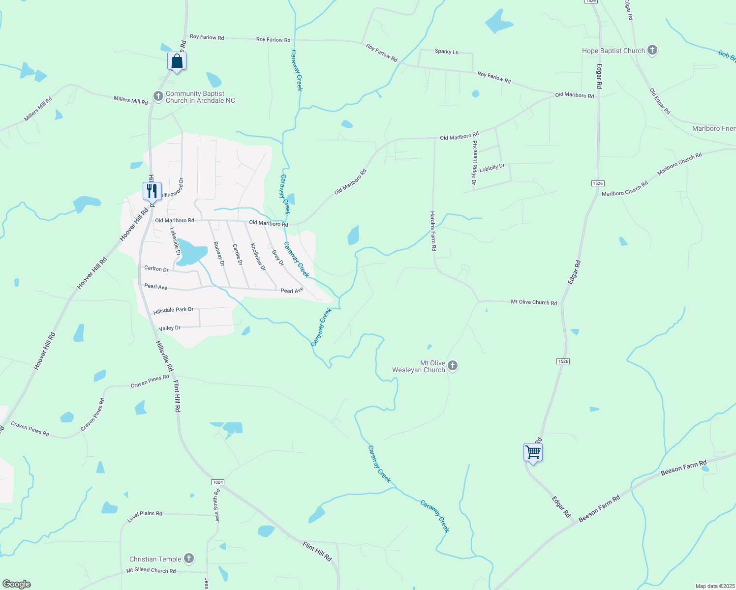 map of restaurants, bars, coffee shops, grocery stores, and more near 3737 Caraway Trail in Sophia