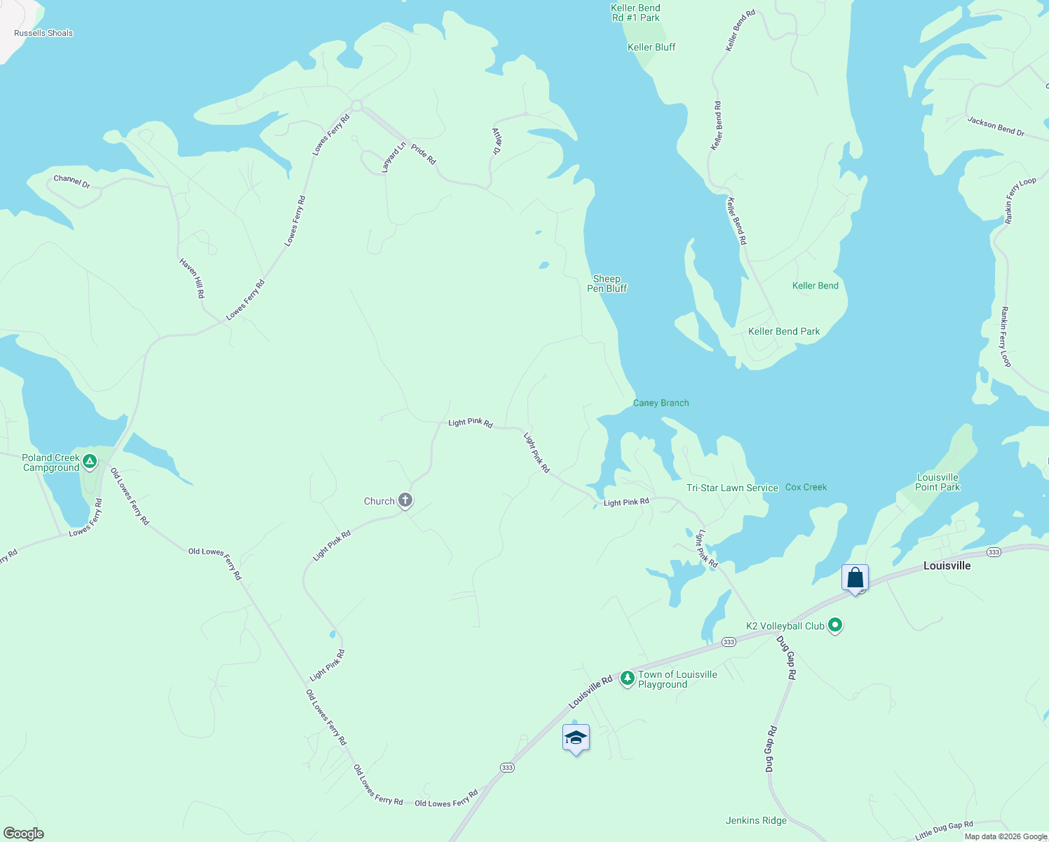 map of restaurants, bars, coffee shops, grocery stores, and more near 107 Hidden Circle in Louisville