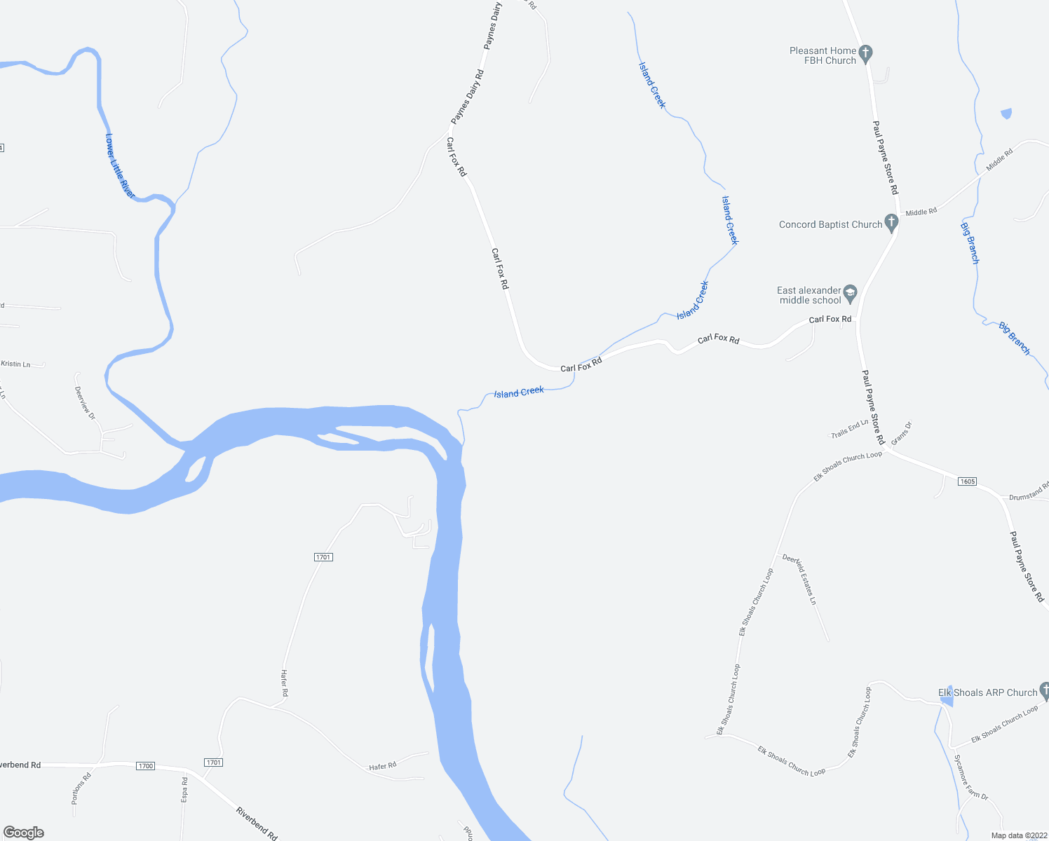 map of restaurants, bars, coffee shops, grocery stores, and more near 1018 Carl Fox Road in Township of Taylorsville