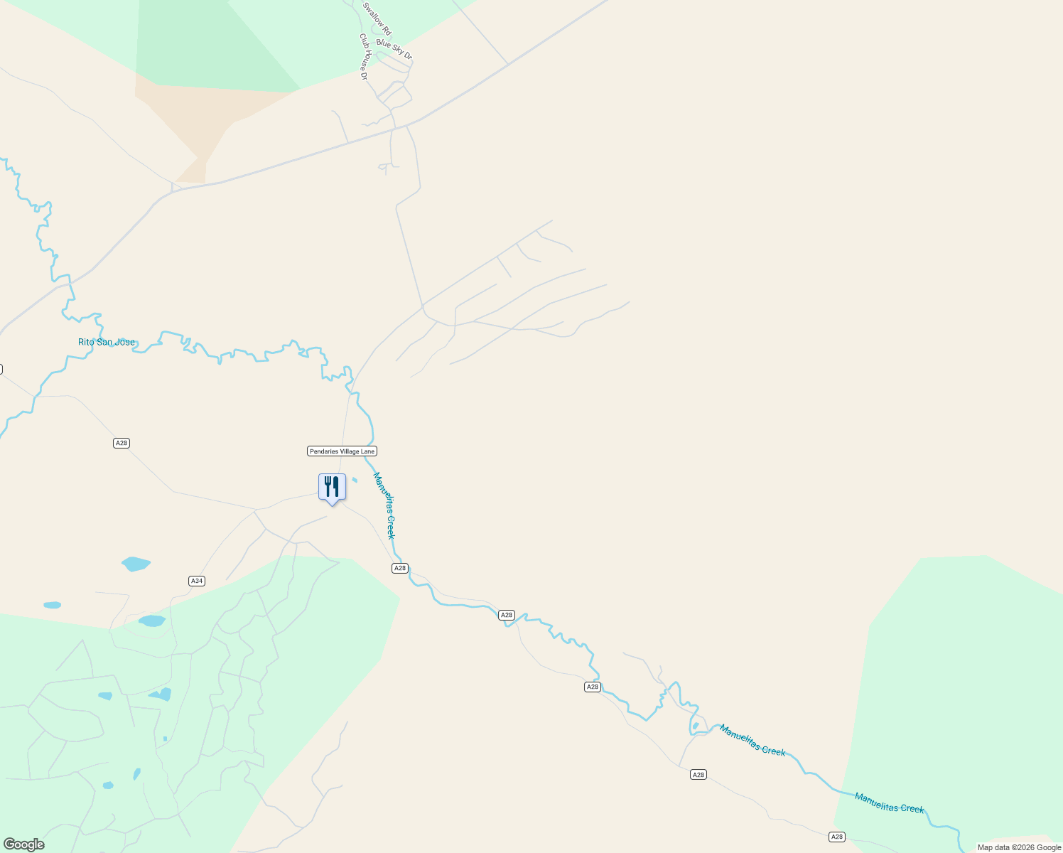 map of restaurants, bars, coffee shops, grocery stores, and more near in Rociada