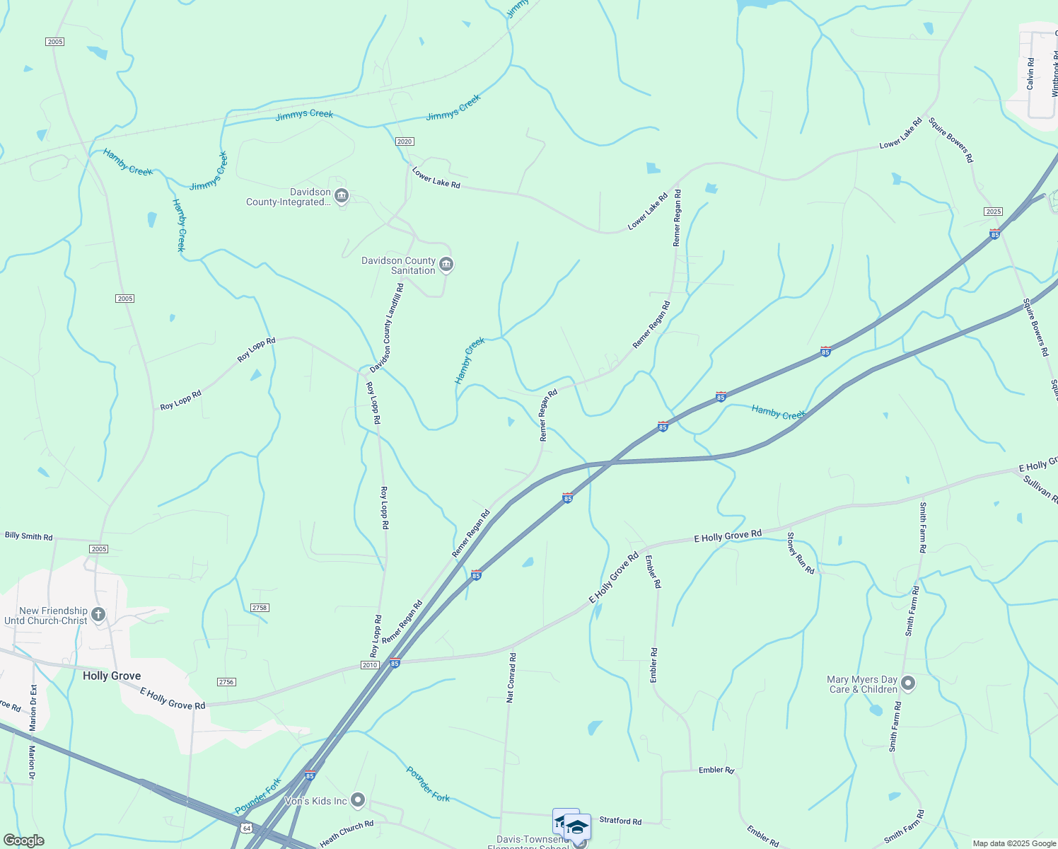 map of restaurants, bars, coffee shops, grocery stores, and more near 975 Remer Regan Road in Lexington