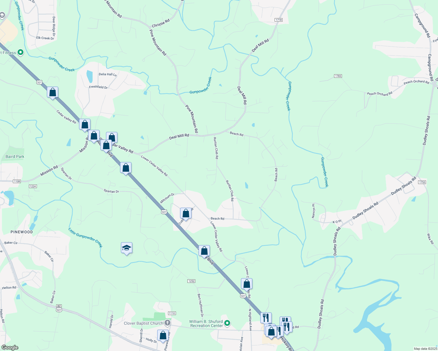 map of restaurants, bars, coffee shops, grocery stores, and more near 3420 Front Place in Hudson