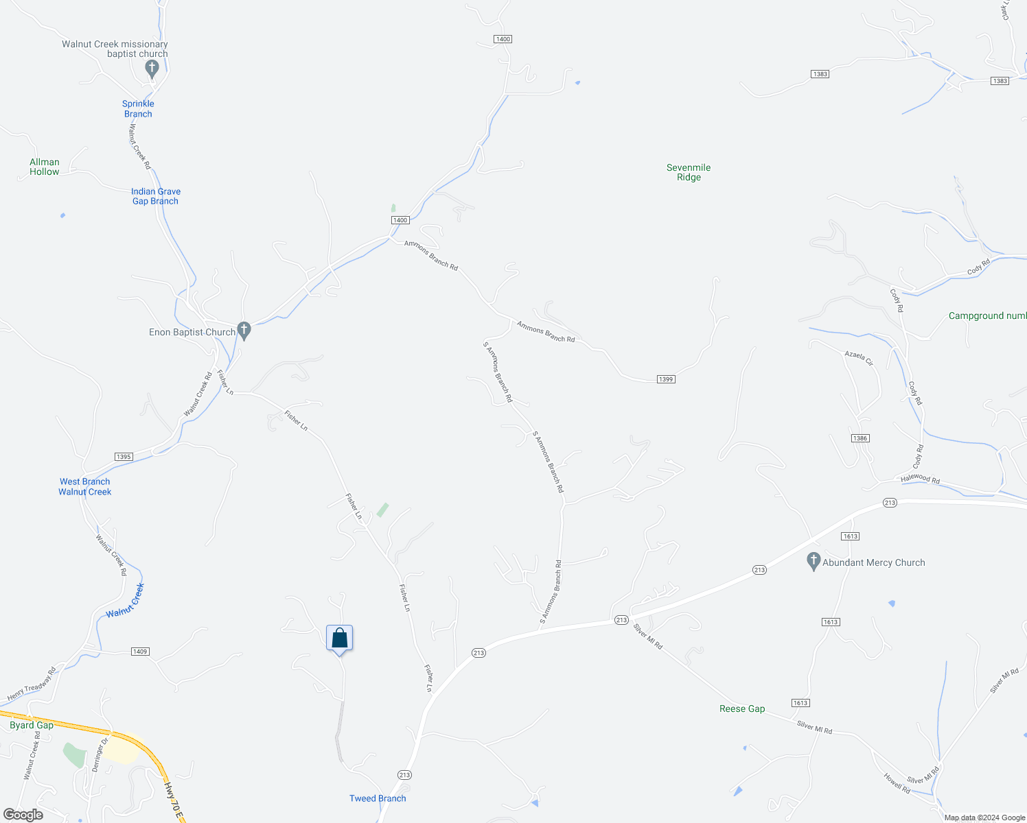 map of restaurants, bars, coffee shops, grocery stores, and more near 904 South Ammons Branch Road in Marshall