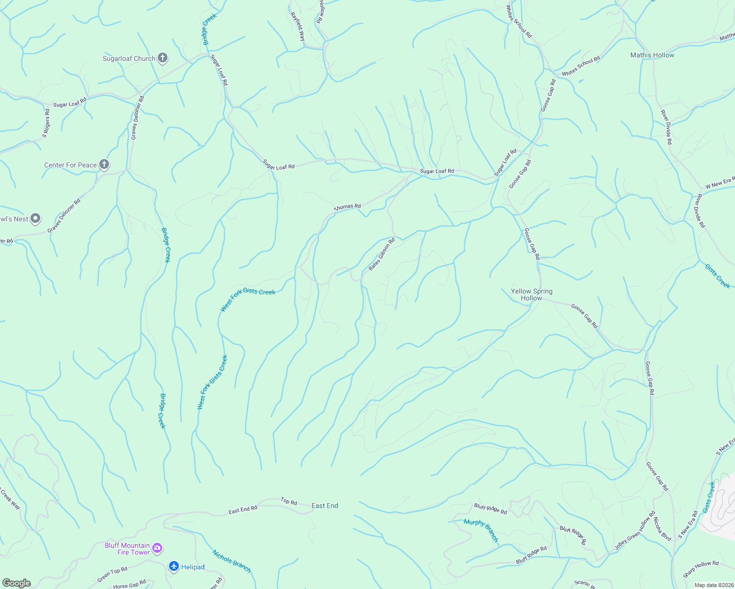 map of restaurants, bars, coffee shops, grocery stores, and more near 810 Bates Gibson Road in Pigeon Forge