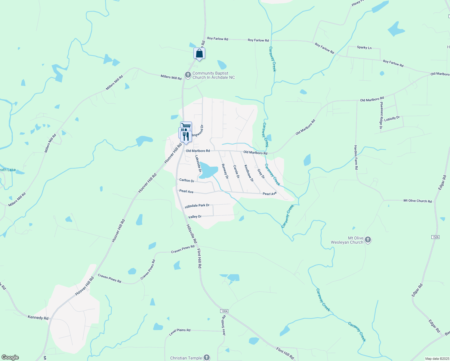 map of restaurants, bars, coffee shops, grocery stores, and more near 3757 Runway Drive in Sophia