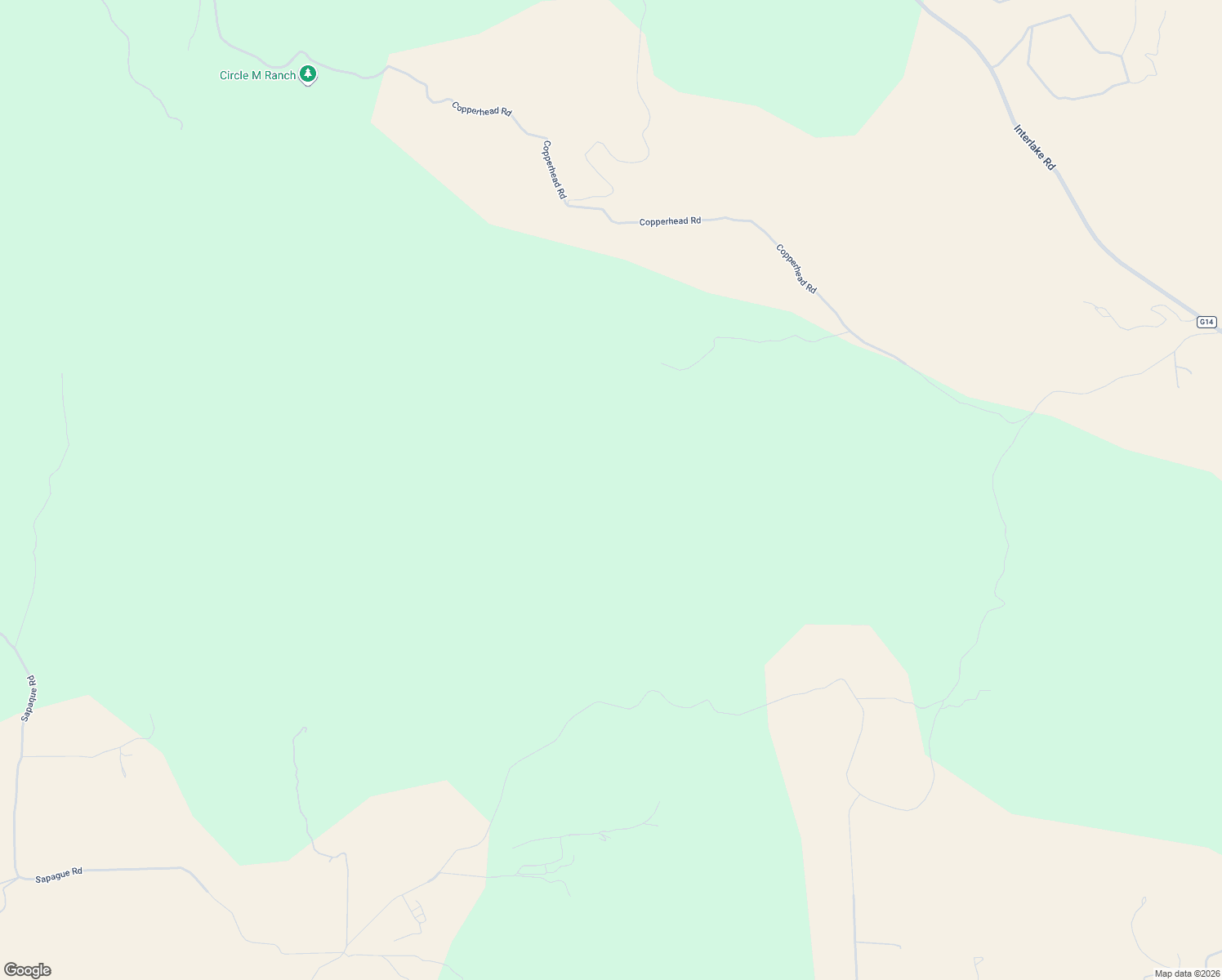 map of restaurants, bars, coffee shops, grocery stores, and more near 76346 Bryson Hesperia Road in Bradley