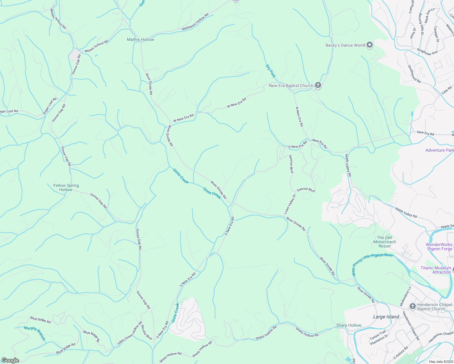 map of restaurants, bars, coffee shops, grocery stores, and more near 1027 Franklin Lane in Sevierville