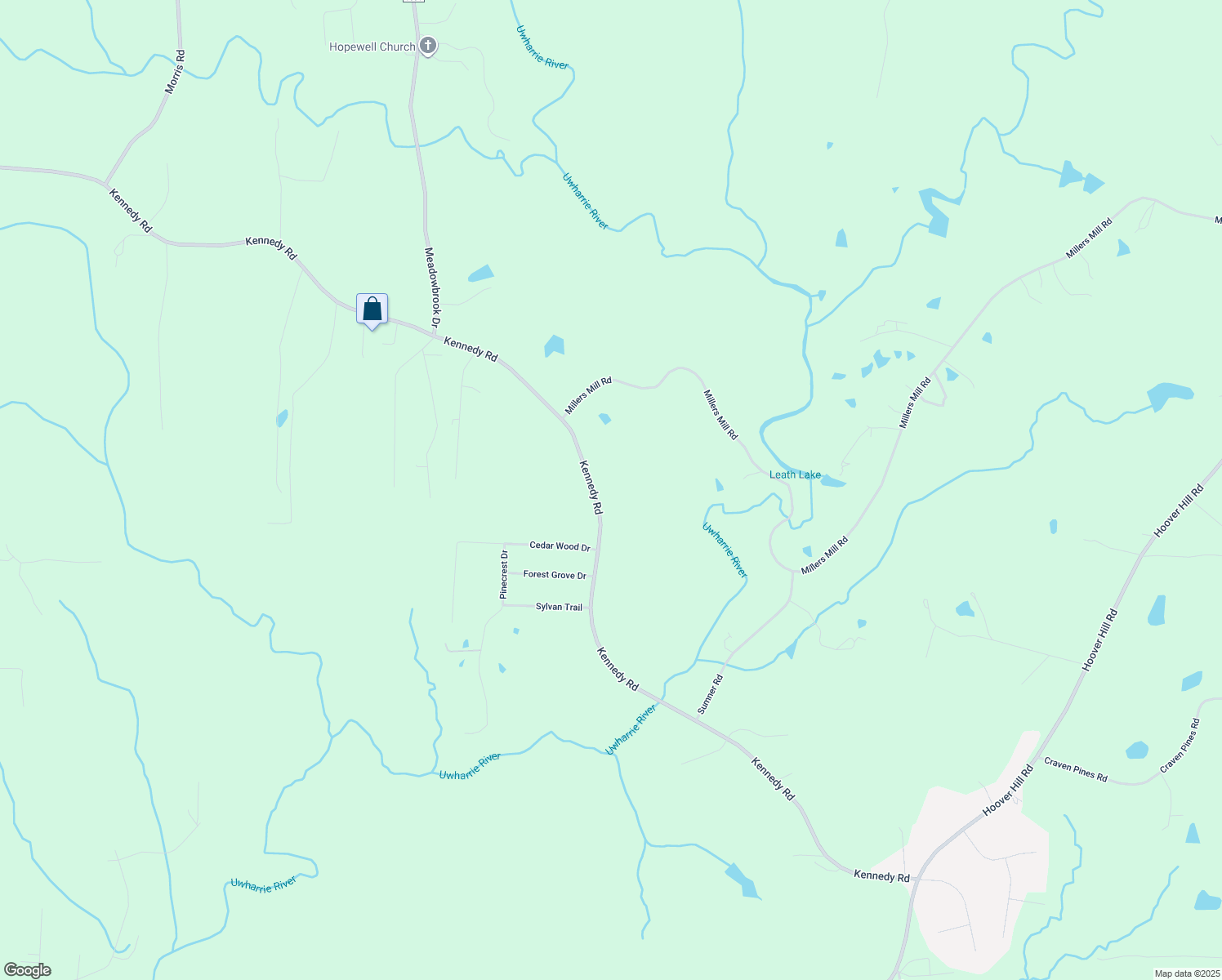 map of restaurants, bars, coffee shops, grocery stores, and more near 5486 Kennedy Road in Trinity