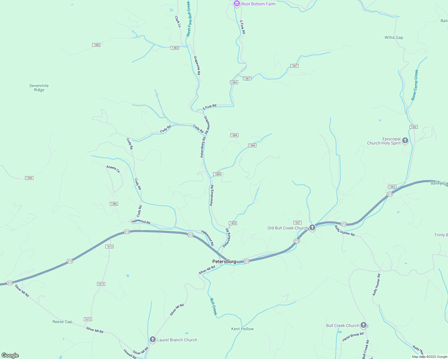 map of restaurants, bars, coffee shops, grocery stores, and more near 197 Wehler Mountain Drive in Marshall