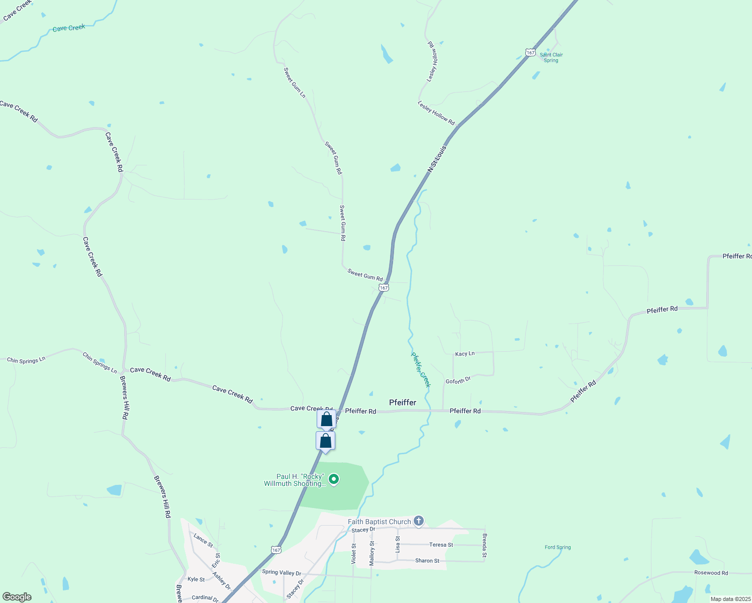 map of restaurants, bars, coffee shops, grocery stores, and more near 4085 North Saint Louis in Batesville