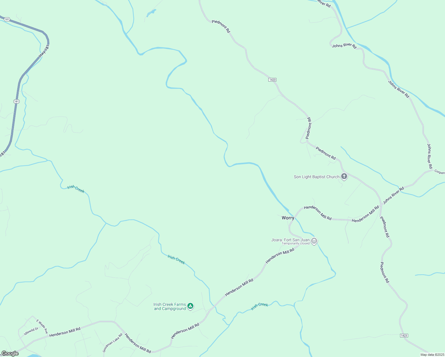 map of restaurants, bars, coffee shops, grocery stores, and more near Unnamed Road in Morganton