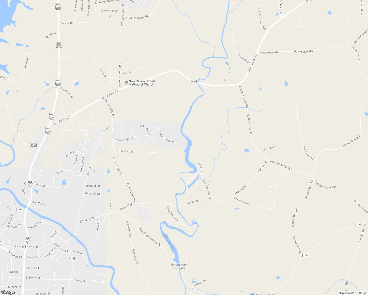 map of restaurants, bars, coffee shops, grocery stores, and more near 4153 Majestic Oaks Drive in Randleman