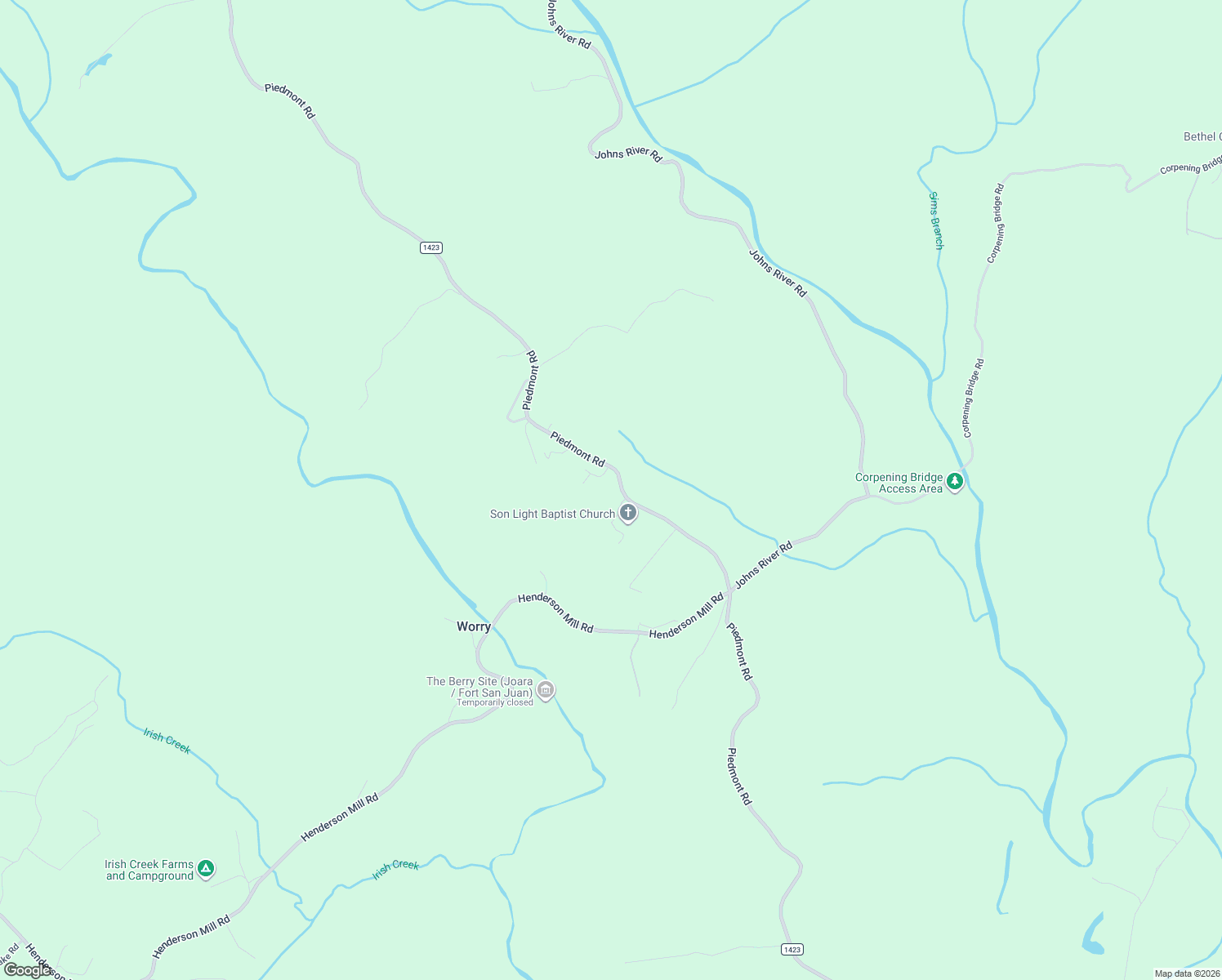map of restaurants, bars, coffee shops, grocery stores, and more near 3795 Piedmont Road in Morganton